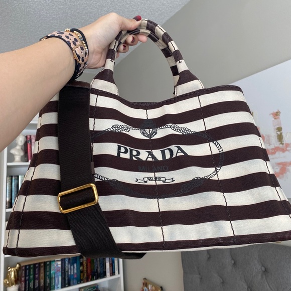 prada striped bag